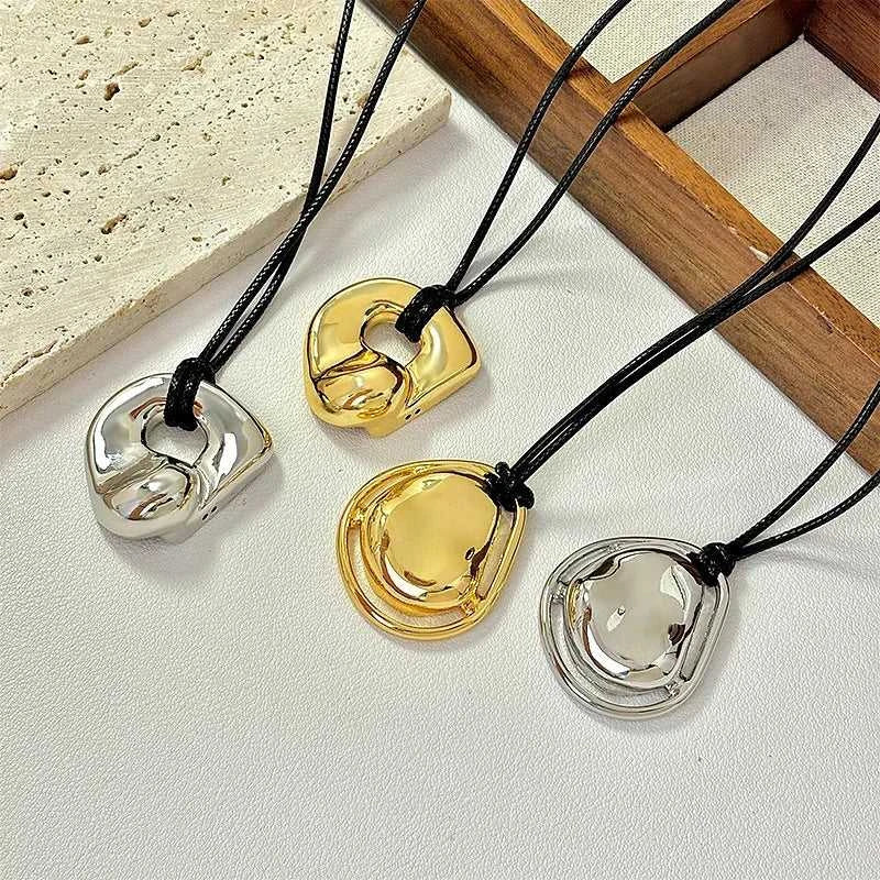 Fashion Spiral Heart-Shaped Pendant Necklace for Women Adjustable Long Black Wax Rope Clavicle Chain Charm Couple Birthday Gift The jack market .AU The jack market .AU Jewellery & Chains $ 48 200001033:200003757#5