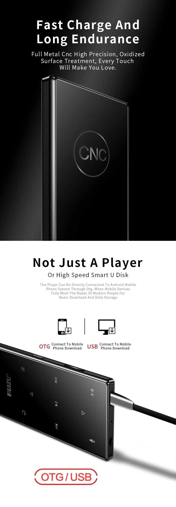 Bluetooth Music MP3 RUIZU D29 MP3 Player Portable Audio 8GB Music Player with Built-in Speaker Support FM,Recording,E-Book The jack market .AU The jack market .AU Accessories Electronics $ 85 14:193#blk;200001303:3860