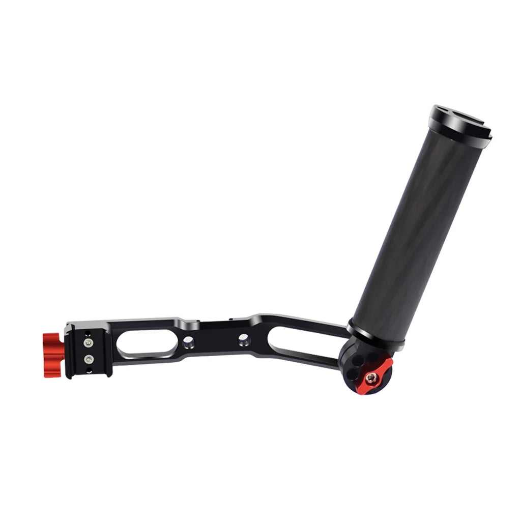 Carbon Fiber L Bracket Handle Grip Foldable Cold Shoe Mount Clamp for DJI Ronin RS3 RS4 Mini RS2 RSC2 Handheld Gimbal Stabilizer