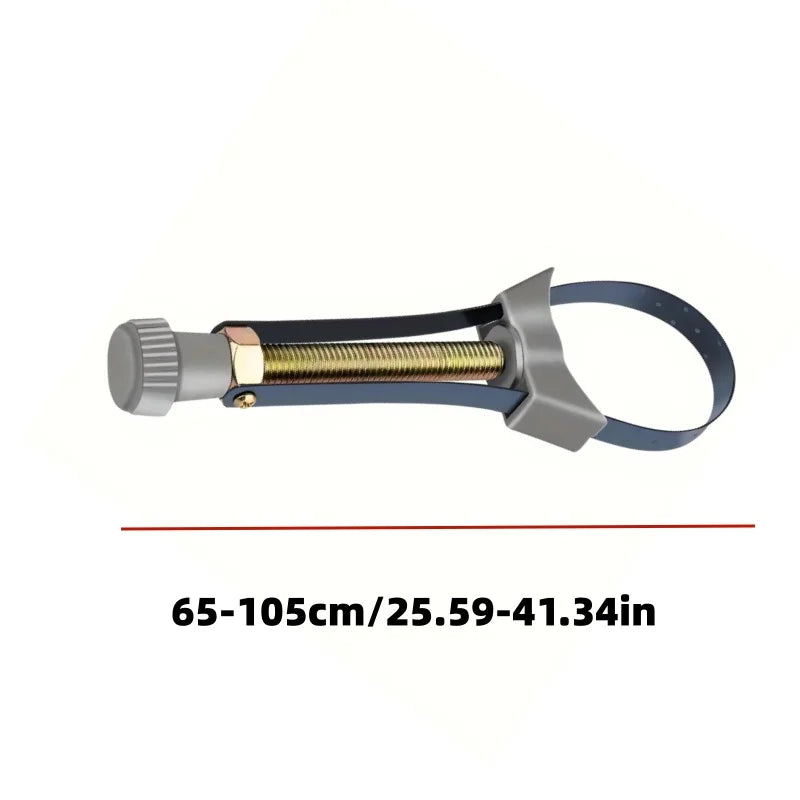 1-Piece Car Oil Filter Removal Tool with Adjustable Diameter, Suitable for Various Vehicle Models, Top Quality Ergonomic Handle Design, Oil Filter Wrench, Essential Tool for Auto Repair Shops