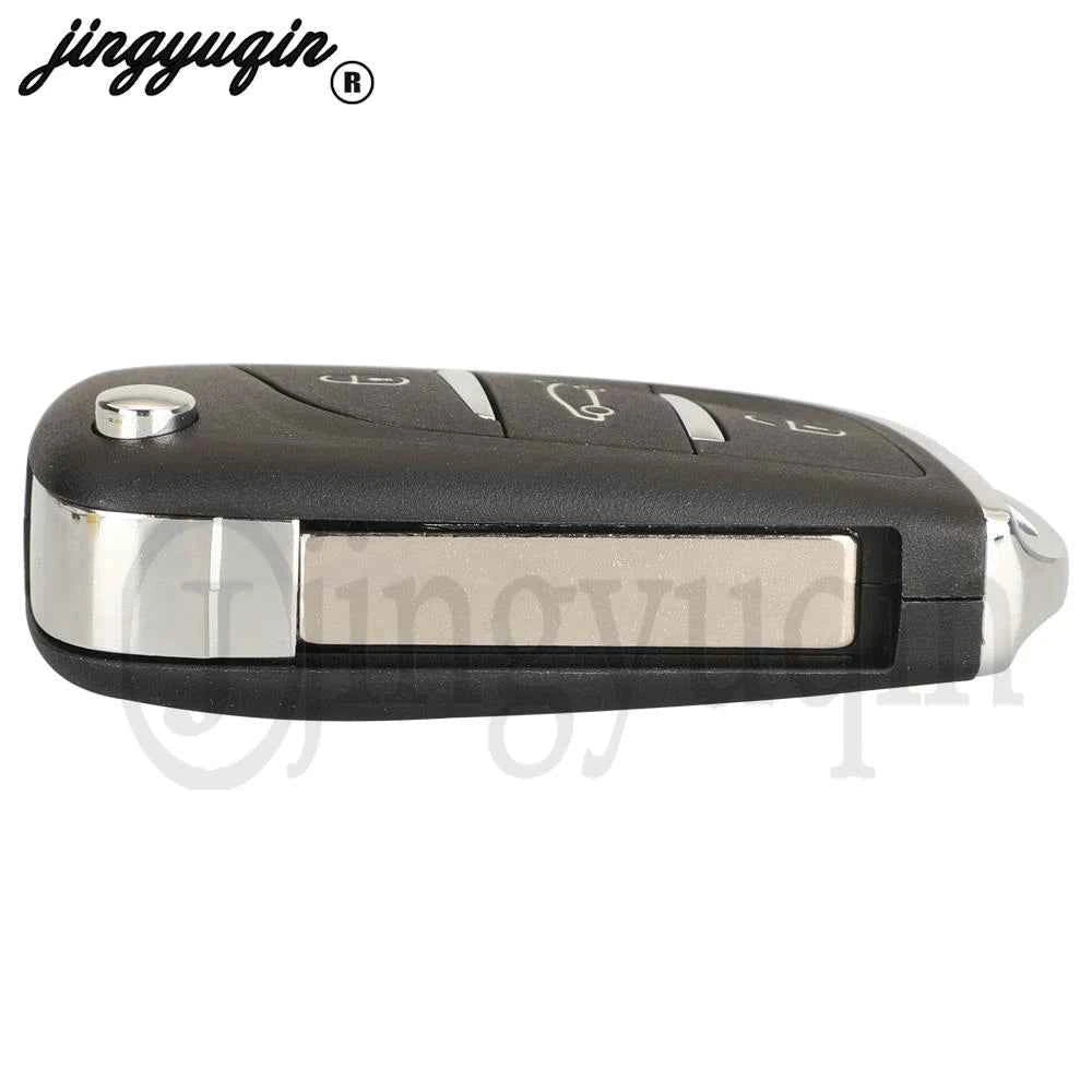 jingyuqin 3 Buttons For Citroen Ds4 2012 C3 2017 C4 201- Fit Peugeot 508 Filp Remote Car Key 433MHz ID46 Chip Fob HU83 VA2 Blade