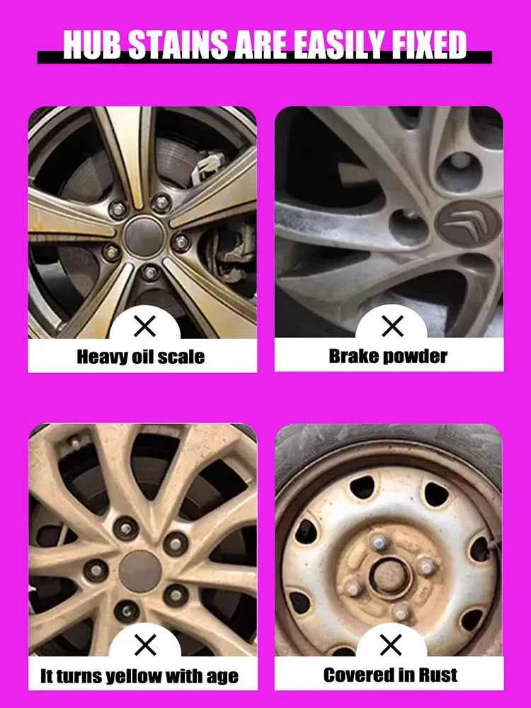Car Wheels Rim Cleaner Multi Purpose Rust Remover Brake Paint Protect Metal Dust Iron Powder Remover Car Care Chrome Spray