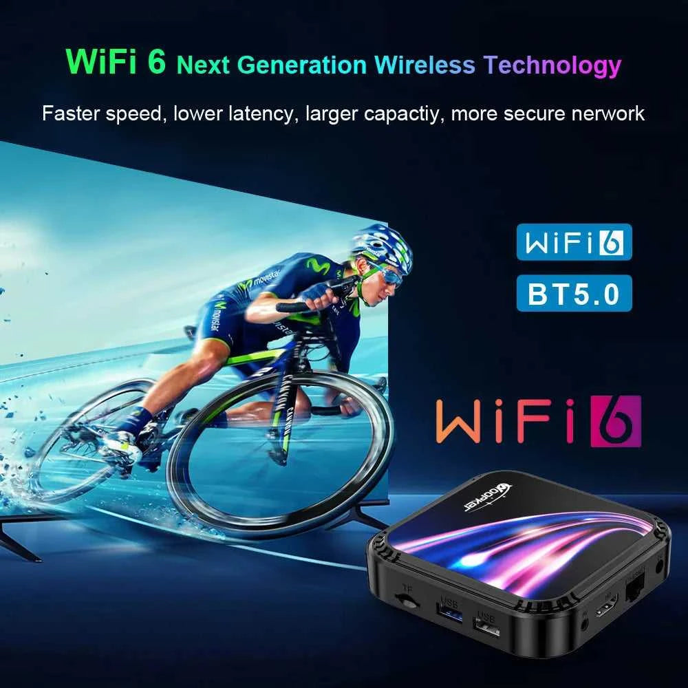 Woopker Android 13 TV Box K52 Rockchip RK3528 Smart TV Box Support 8K Wifi6 BT5.0 YouTube Google Voice Assistant Set Top Box The jack market .AU The jack market .AU Accessories Electronics $ 94 14:350852#4GB 64GB;200009209:201484777