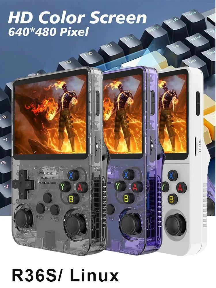 R35s Plus R36S Retro Handheld Video Game Console Linux System 3.5 Inch IPS Screen Portable Pocket Video Player 64GB 128GB Games The jack market .AU The jack market .AU Accessories Electronics $ 110 14:193#Black 64GB