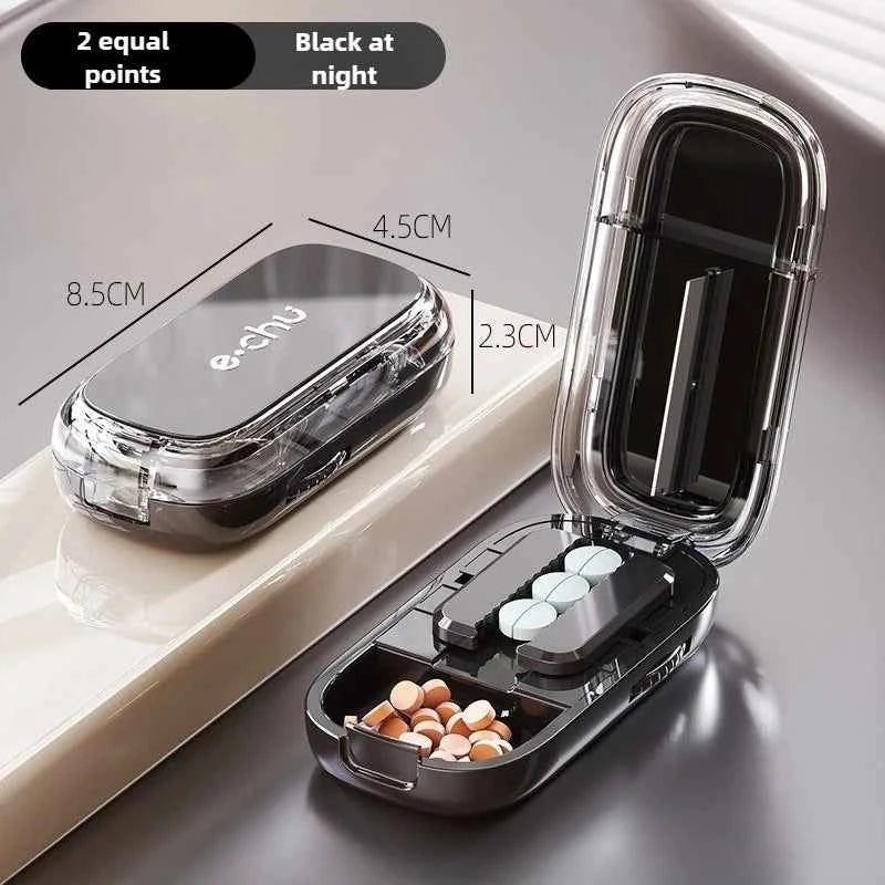 3in1 Medicine Cutter Precise Cutting Into Half / Third / Quarter Drug Divider Organizer Portable Tablet Splitting Pills Splitter