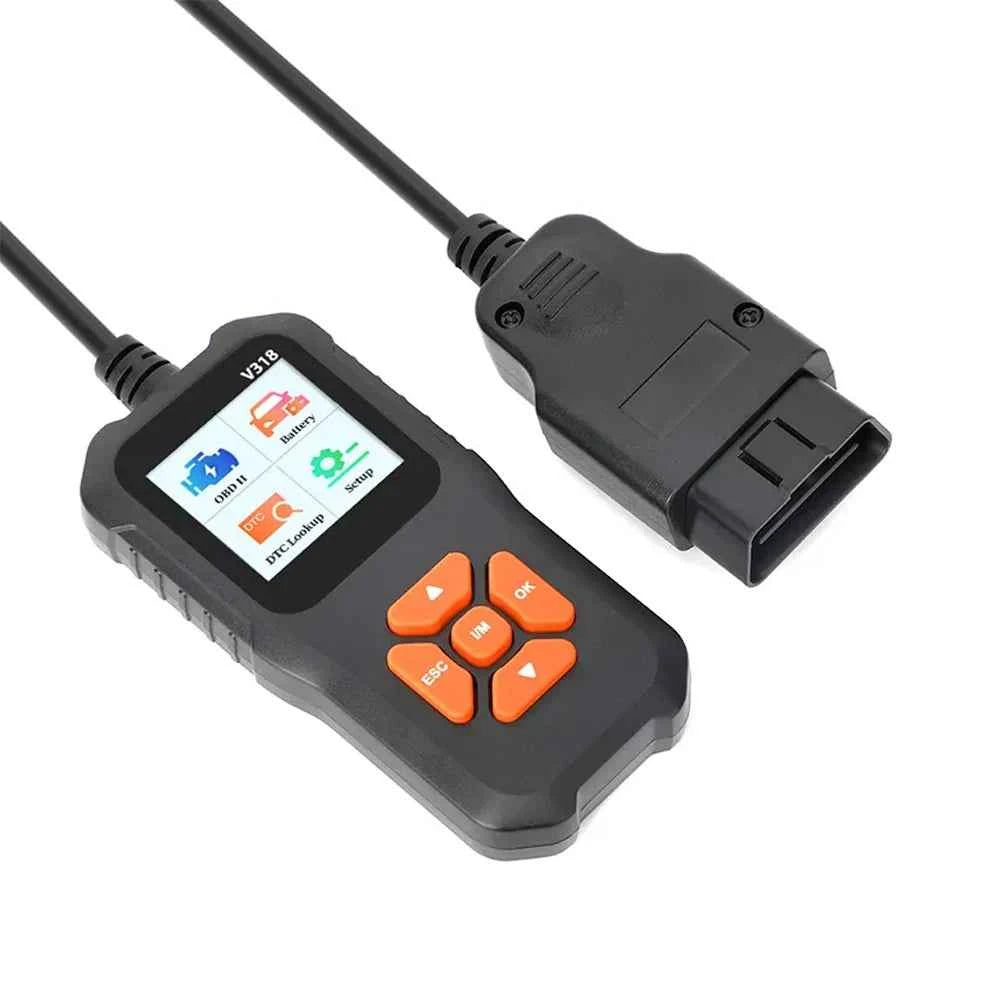 1 PC V318 Automobile Fault Diagnosis Instrument Engine Tester Scanner Reading Card Battery Detection Obd2