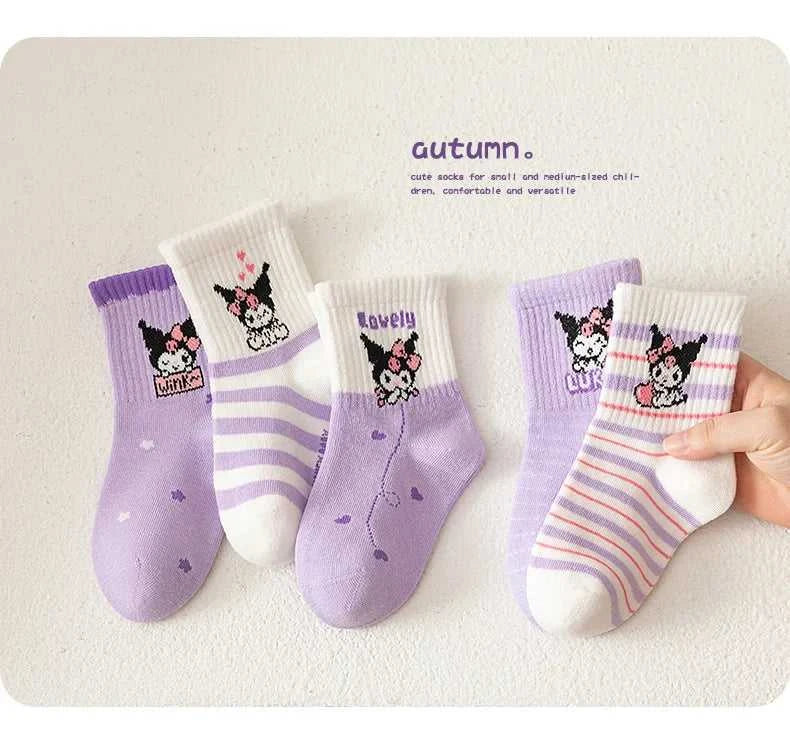 5 Pairs Kuromi Kids Socks Melody Kawaii New Fall Winter Cartoon Boy Children Mid-calf Socks Cotton Sock for Girls Gifts The jack market .AU The jack market .AU Mum & Kids: Essential Products for Every Family $ 26 14:350852#b;200007763:201336100;977:100014064#S 1-3 years old