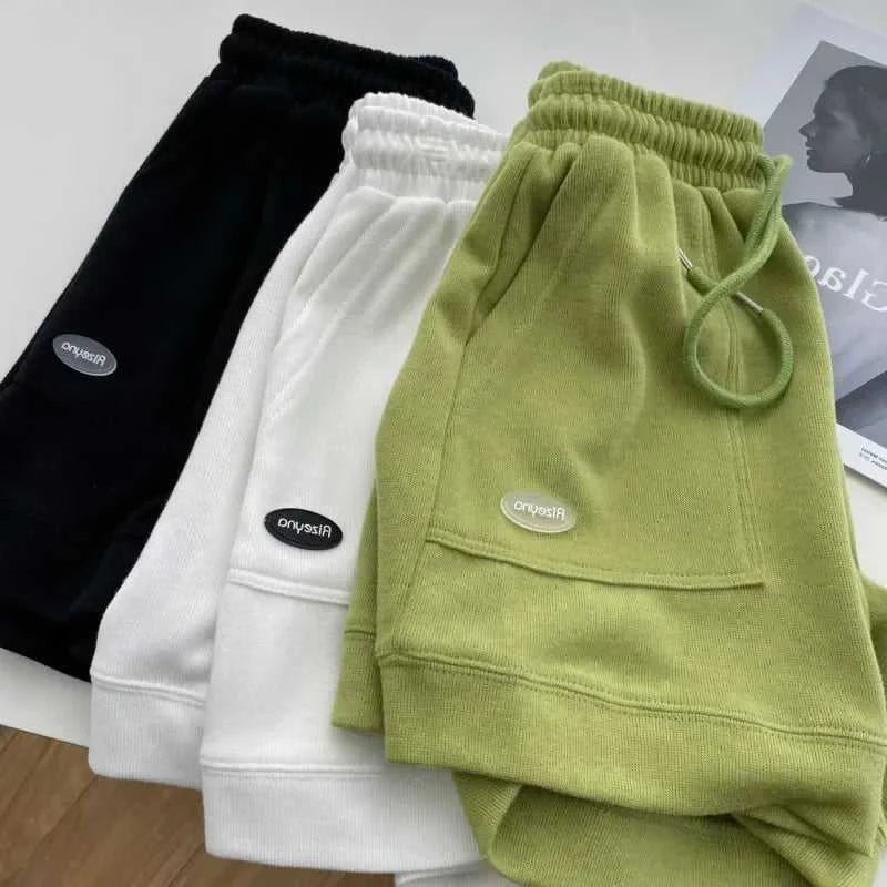 Women's Wide-Leg Drawstring Shorts – Loose Fit Mid-Waist Casual Sports Shorts with Pockets The jack market .AU The jack market .AU Woman Fashion Shorts $ 52 14:771#green;5:361386