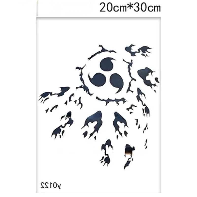 Big Size Anime Curse Mark Temporary Tattoo - Waterproof Body Art Sticker for Men & Women