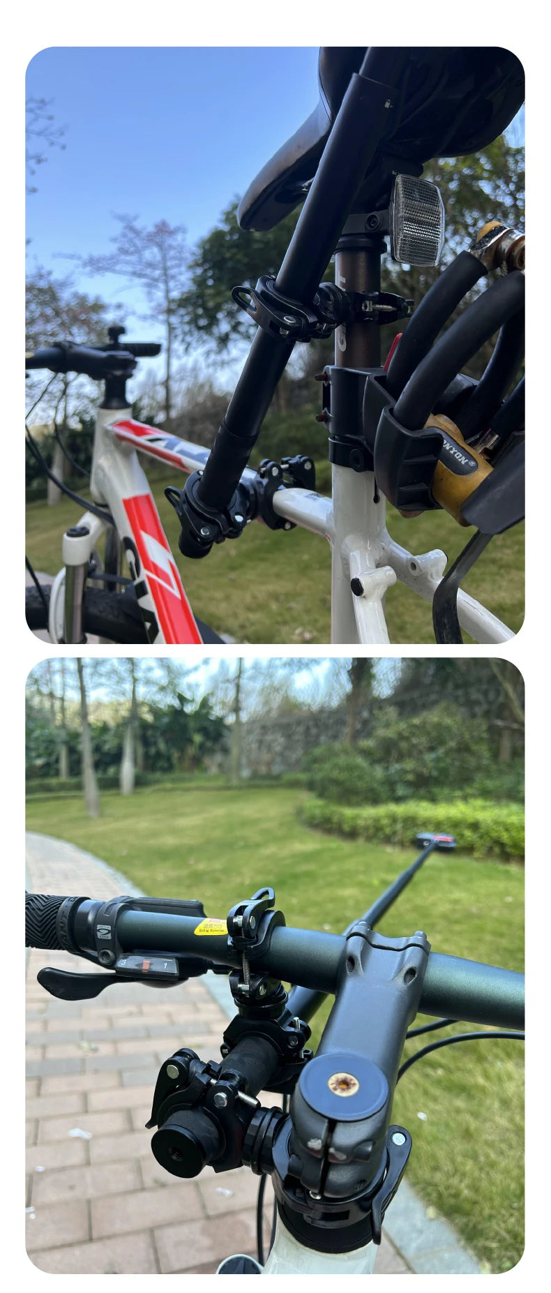 Motorcycle Invisible Selfie Stick Bicycle Monopod Handlebar Bracket for Insta360 X5/X4/X3/dji osmo 360 Action Camera Accessory