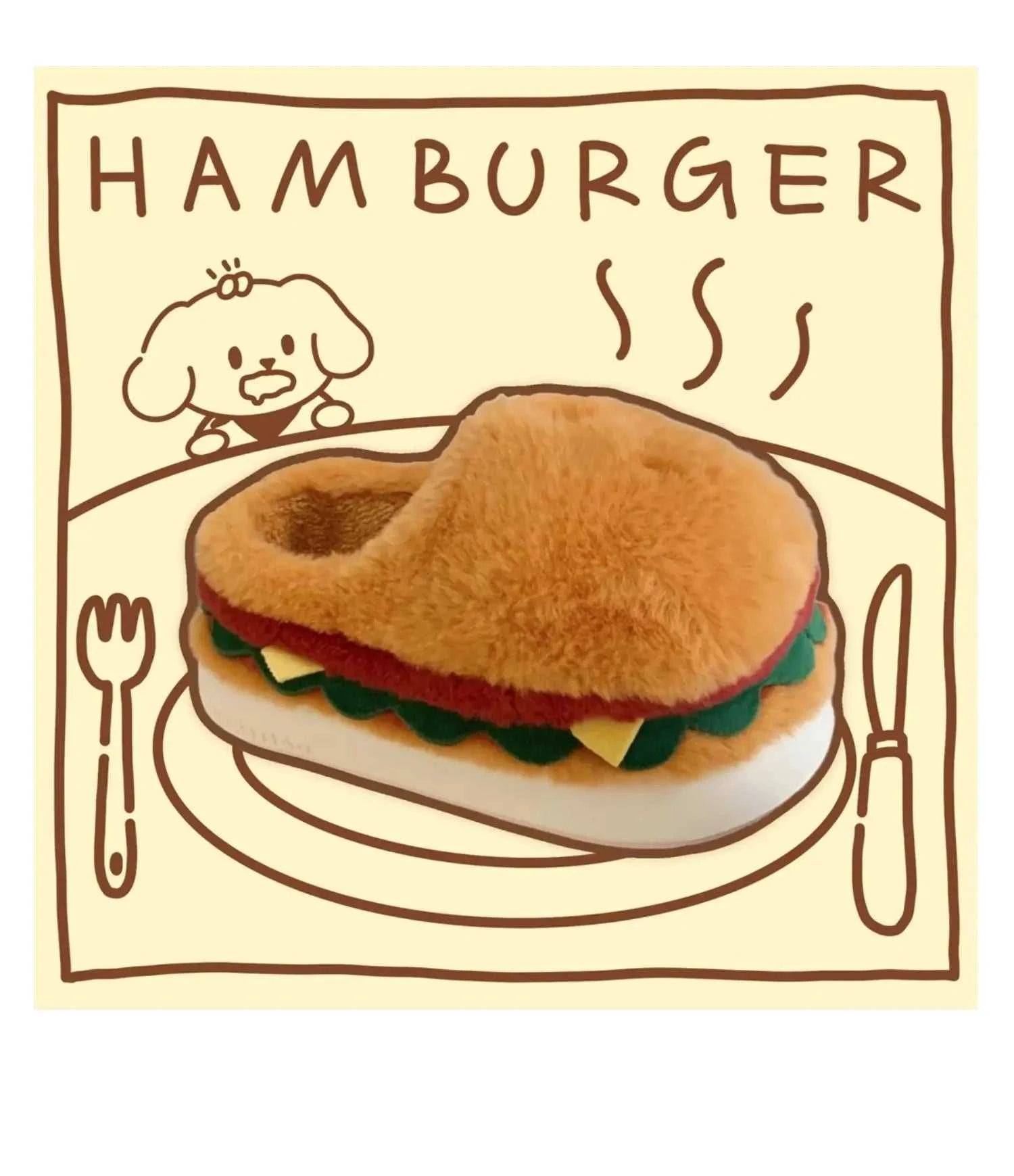 Funny Cute Hamburger Home Slippers Shoes For Men And Women Indoor Household Slippers Warm And Non Slip Winter Fun Couple Cotton The jack market .AU The jack market .AU Step Up Your Style: Trendy Shoes for Every Occasion! $ 75 14:366#Package Cute Burger;200000124:201446565