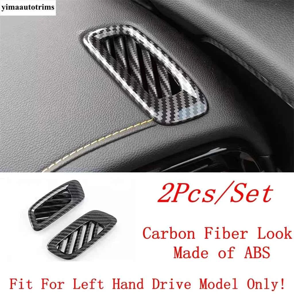 Dashboard AC Air Conditioning Outlet Vents Frame Cover Trim For GAC Trumpchi Empow 2022 - 2025 Carbon Fiber Accessories Interior
