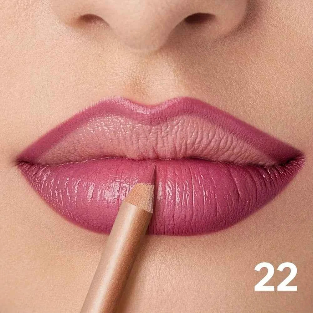Waterproof Matte Lip Liner, Long Lasting High Pigment Lip Pencil, Smooth Precise Lip Contour for Women