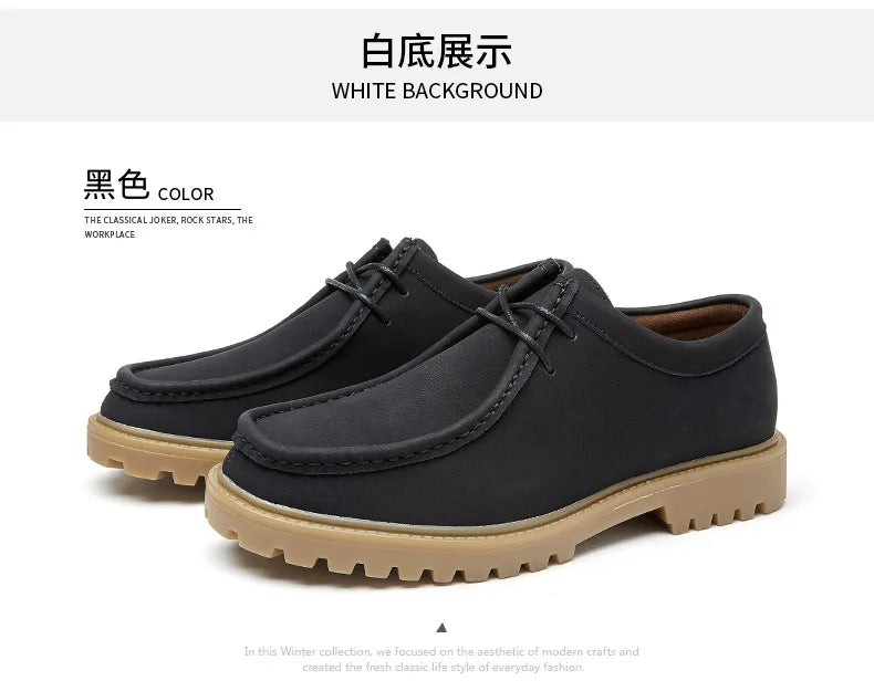 New 2025 Spring Autumn Outdoor Men's Walking Shoes Men Durable Sole Casual Loafers Male Fashion Cow Leather Footwear