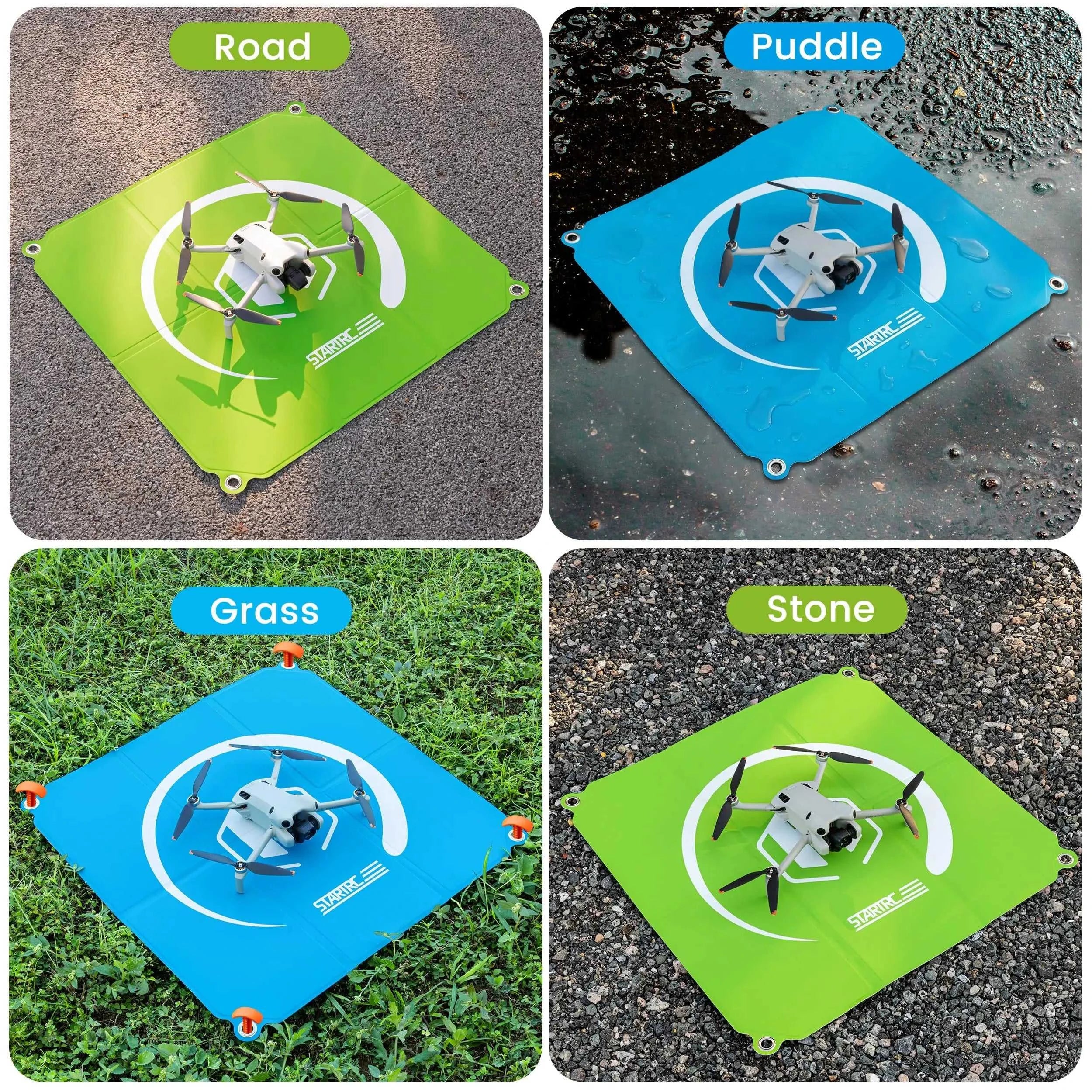 Drone Landing Pad,Fast-Foldable Double Sided Waterproof Drone Launch Pad Weighted for DJI NEO 2/Mini 5 Pro/Mini 3/Mini 4K/Avata The jack market .AU The jack market .AU Drones $ 74 14:175#Sky blue-green