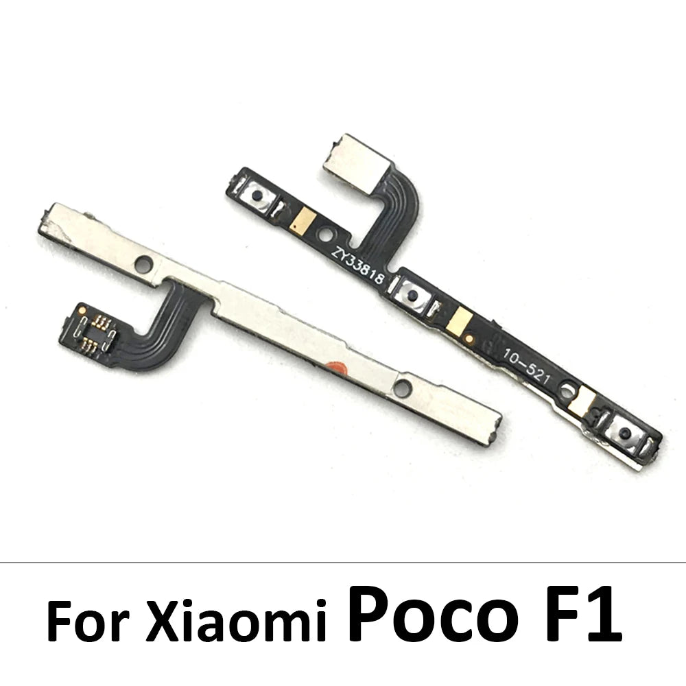 New For Xiaomi Poco F1 F2 X3 GT X4 Pro 5G M3 Pro A1 A2 A3 Lite Power Switch On Off Volume Key Button Flex Cable Replacement