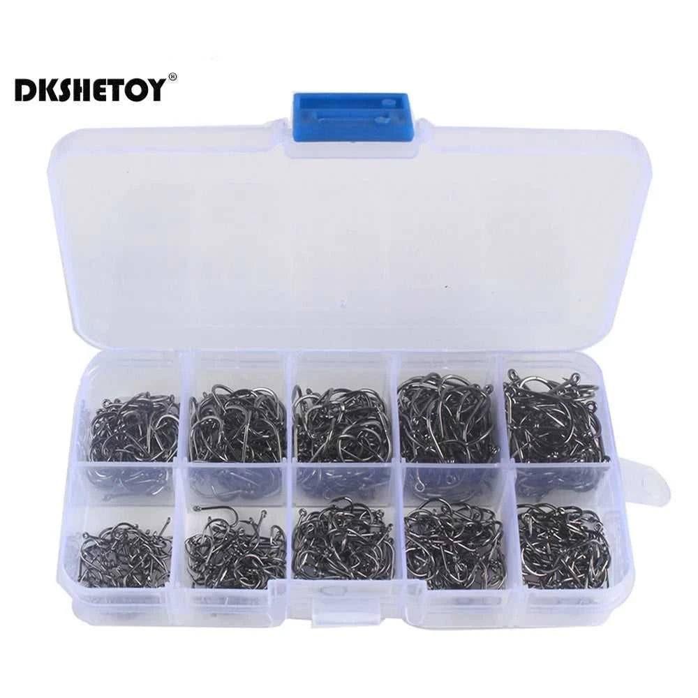 100-1000pcs Fish Hooks with barbed fishhook For Bait With Plastic Box Kit For Saltwater Freshwater fishing tools The jack market .AU The jack market .AU Fishing Gear $ 22 14:193#100pcs