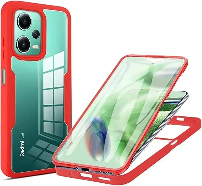 Redmi Note 13 Pro Plus Silicone Case - 360° Shockproof with Built-in Screen Protector for Redmi Note 12 Series