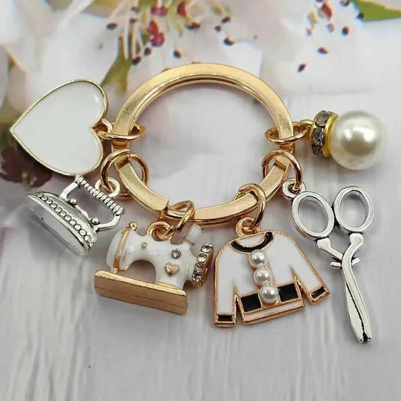 Fashion enamel sewing machine clothes tailor key chain scissors iron key chain women gift DIY jewelry handmade The jack market .AU The jack market .AU Jewellery & Chains $ 48 14:29#silver