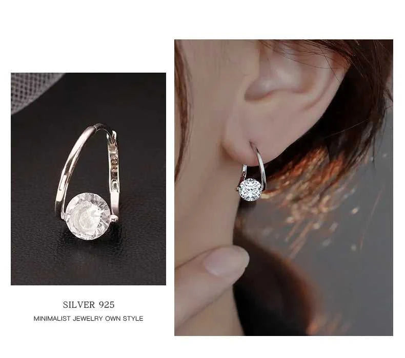 925 Sterling Silver Zircon Hoop Earrings Simple Temperament Exquisite Hot Semale Sexy Jewelry Gift The jack market .AU The jack market .AU Jewellery & Chains $ 54 200000226:347#gold