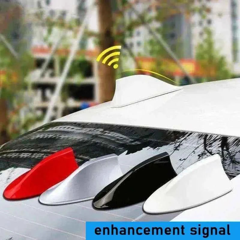 Car Radio Shark Fin Car Shark Antenna Radio FM Signal Design for All Automobiles Aerials Auto Exterior Styling Replacement Parts