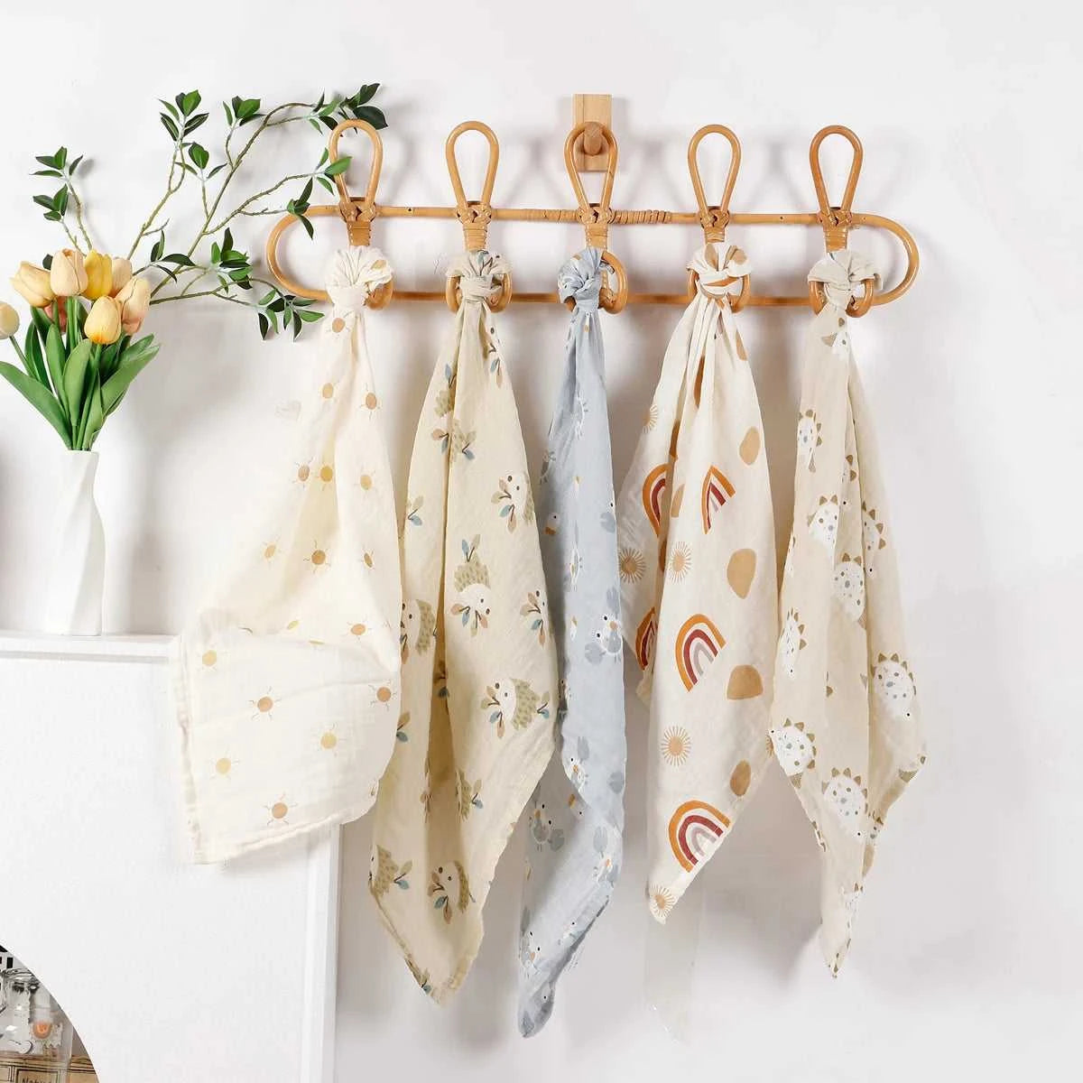 Kangobaby #My Soft Life# 5pcs Multifunctional Baby Muslin Bib Newborn Blanket Breathable Child Scarf 60x60cm The jack market .AU The jack market .AU Mum & Kids: Essential Products for Every Family $ 34 14:1052#CP04