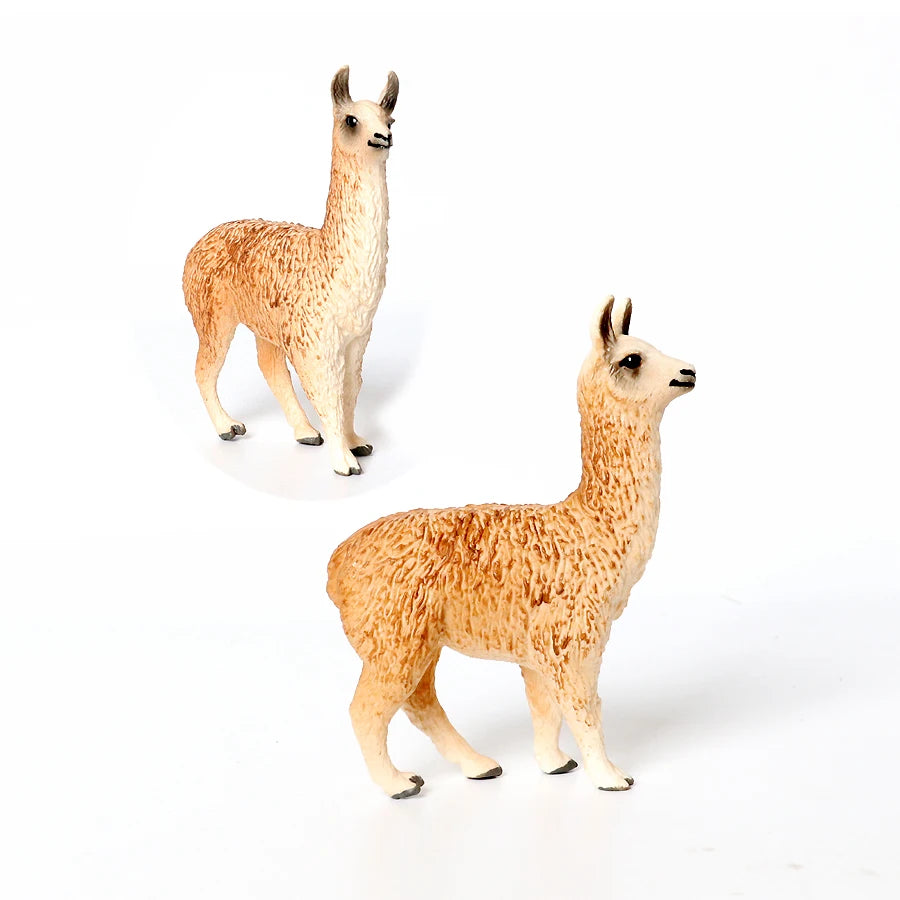 Realistic Farm World Alpaca Animal Model Figures Llama Toy Figurine Zoo Education Collection Home Decor Playset Kids Gifts