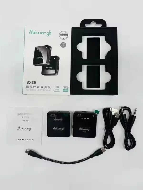 SX39 Wireless Lavalier Microphone Live Broadcast Radio Recording Portable Noise Reduction for DSLR Camcorder Smartphone Tablet The jack market .AU The jack market .AU Accessories Electronics $ 74 14:175#1MIC IOS