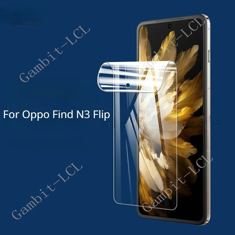 OPPO Find N3 Flip Hydrogel Screen Protector - 3-in-1 Full Coverage, 6.8" HD Clarity, Ultimate Protection