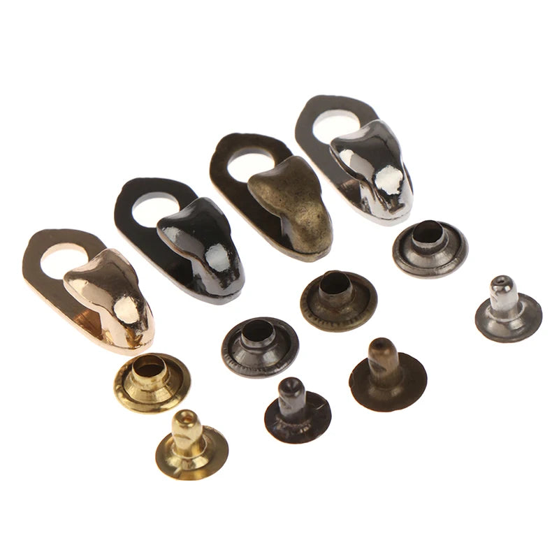10Set Outdoor Speed Shoe Lace Hooks Lace Fittings Buckles With Rivets For Climb Hiking Shoes Work Mountaineering Boots