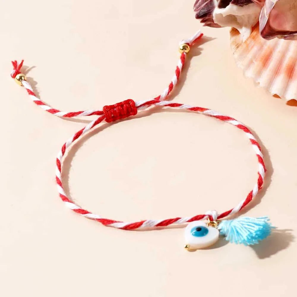Go2boho Design Tassel Multi Red White Twist Rope Spring Series 2024 Tradition Cute Pendant Greek March Bracelets for Women The jack market .AU The jack market .AU Jewellery & Chains $ 46 200001034:1879172067#B-B23111001I