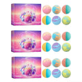 Colorful Bliss Bath Balls Set - 6 Scented Moisturizing & Exfoliating Spa Treats for Relaxation and Skin Renewal