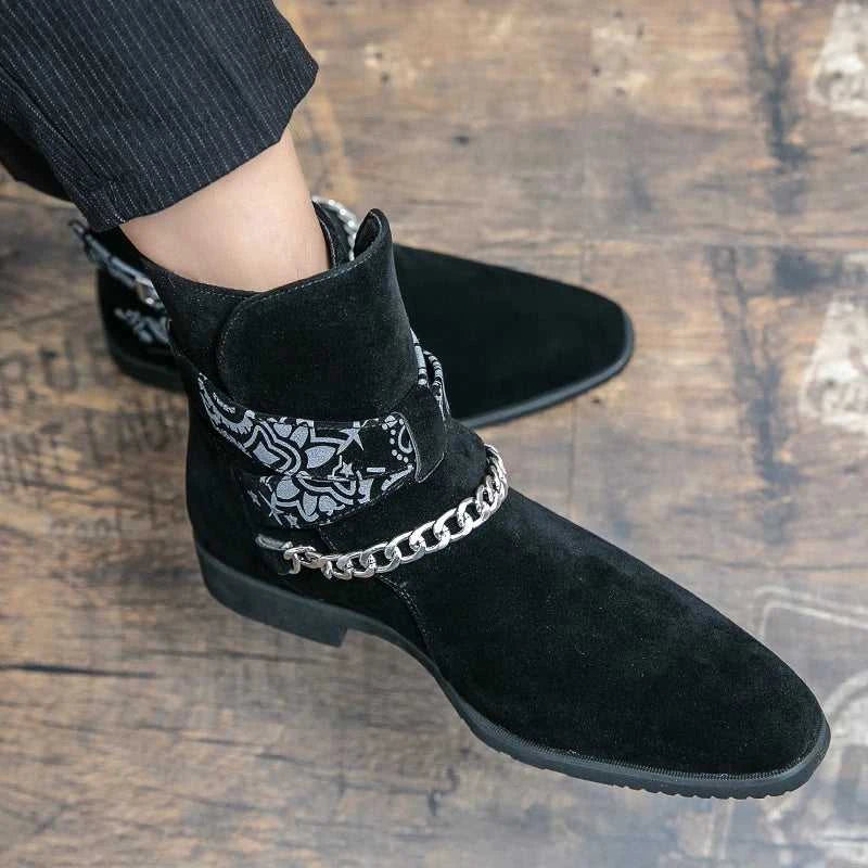 Black Men Short Boots Brown Flock Buckle Strap Round Toe Ankle Boots for Men Business Men Boots Zapatos Hombre The jack market .AU The jack market .AU Step Up Your Style: Trendy Shoes for Every Occasion! $ 106 14:100018786#brown;200000124:200000900