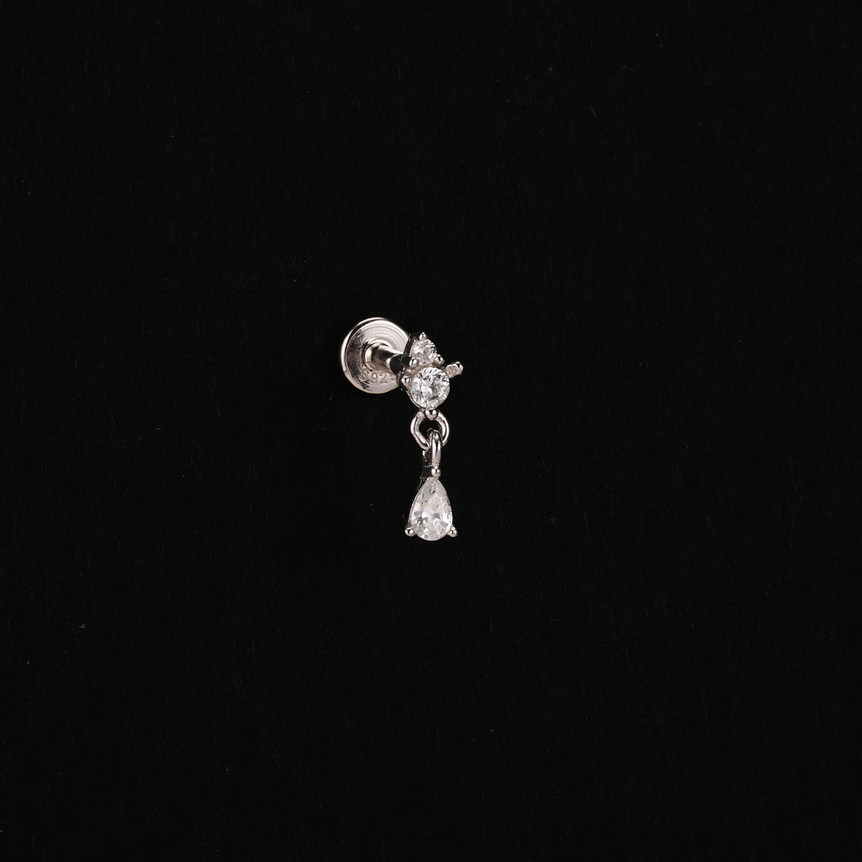 AIDE 925 Sterling Silver 1Pc Mini Shiny Heart/WaterDrop For Women Cartilage Piercing Earring INS Classic Pendant Tassel Gifts The jack market .AU The jack market .AU Jewellery & Chains $ 54 200000226:200006154#26;200001034:361180#1 piece