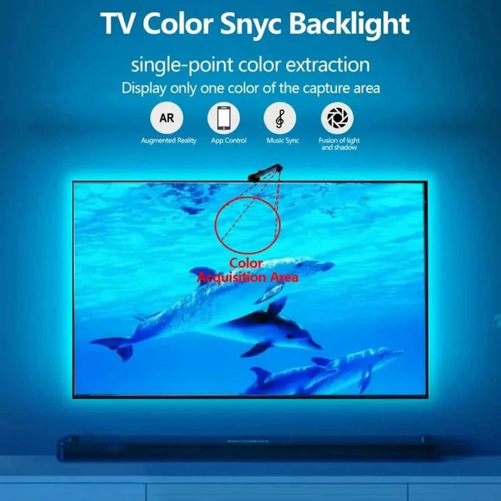 LED TV Backlight Strip with Camera Sync to 55-85 Inch TVs Smart RGB-IC LED Strip Lights for Gaming Room 55-85inch Ambient Light The jack market .AU The jack market .AU Home $ 76 136:200002572#12.5FT for 55-65in
