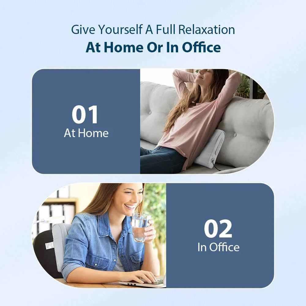RelaxPro Electric Neck & Shoulder Massage Pillow - Soothing Kneading Relief for Back & Cervical Comfort