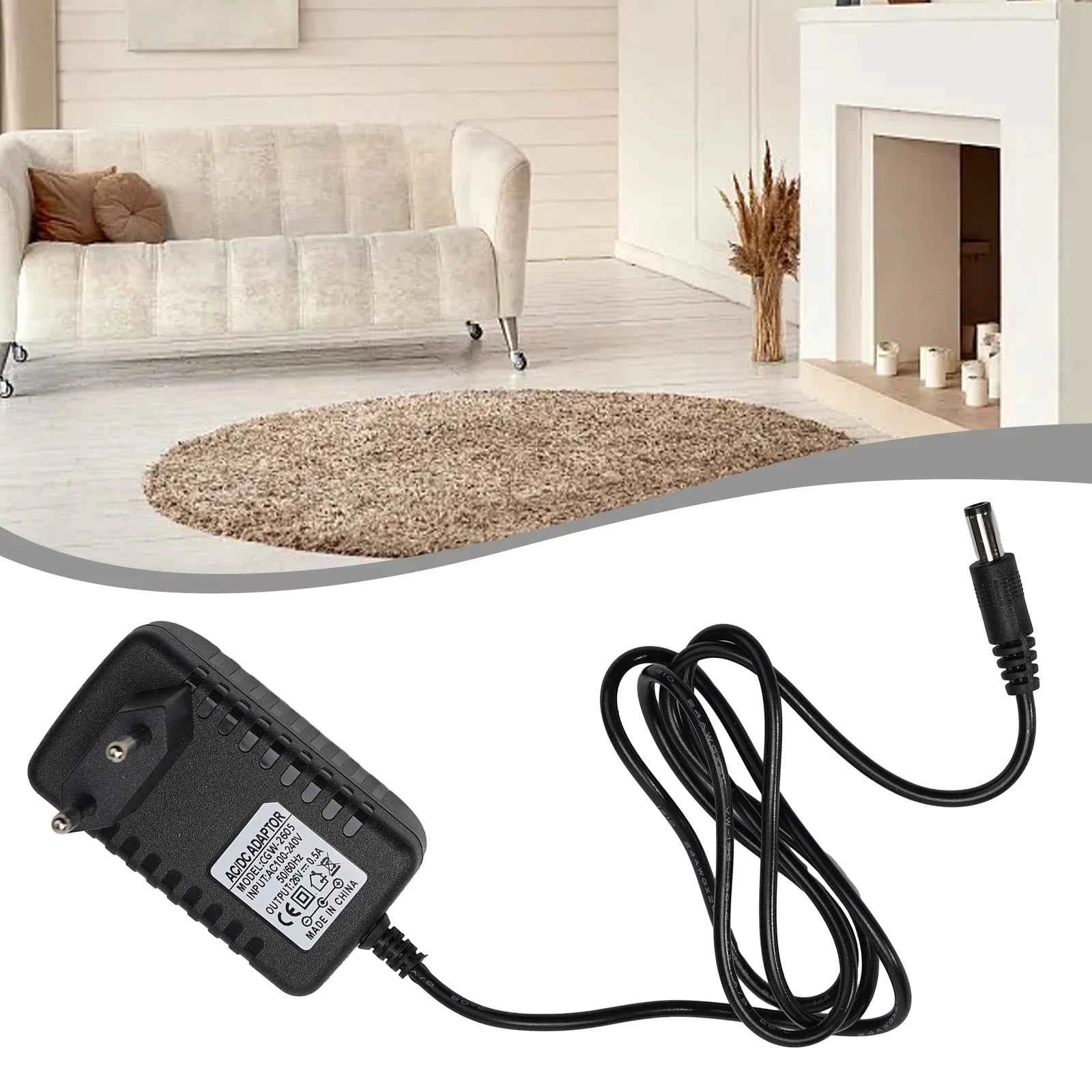 1Pcs Black 26V Charging Cable For Grundig VCP3830 Cordless Handheld Vacuum Cleaner 9178016982 Vacuum Cleaner Parts