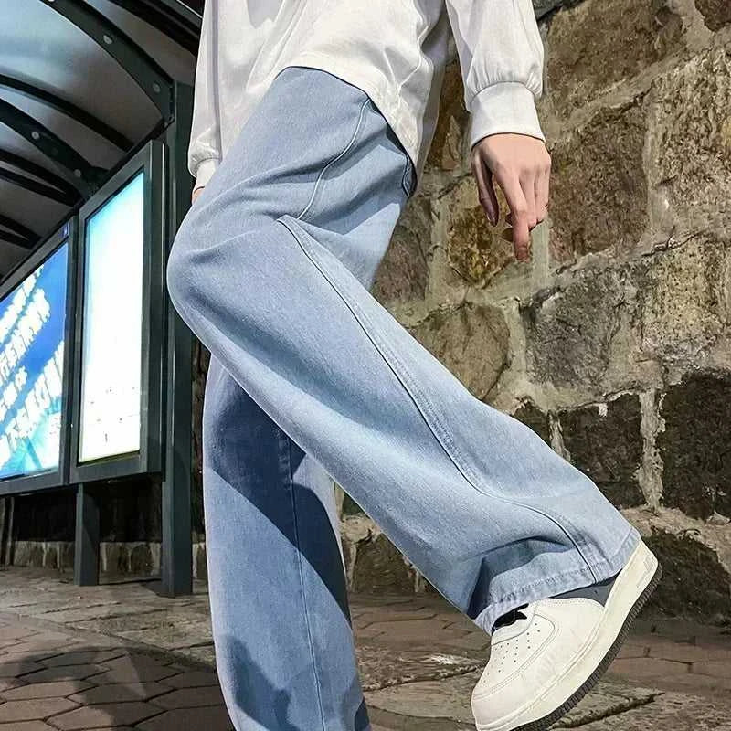 Korean Style Streetwear New Fashion Baggy Casual Men Jeans High Street Harajuku Denim Trousers Men Brand pants Black grey Blue The jack market .AU The jack market .AU Men Fashion $ 36 14:365458#Image color;5:361386