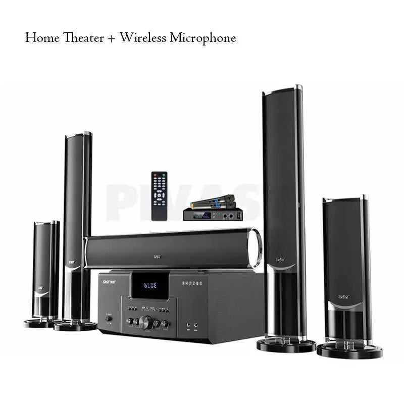 160W Home Theater Set 4Ω Bluetooth Speaker 8 Inch Subwoofer 5.1 Sound System Audio Set For Karaoke TV Living Room KTV Studio The jack market .AU The jack market .AU Accessories Electronics $ 1048 14:348#1Set x Mic