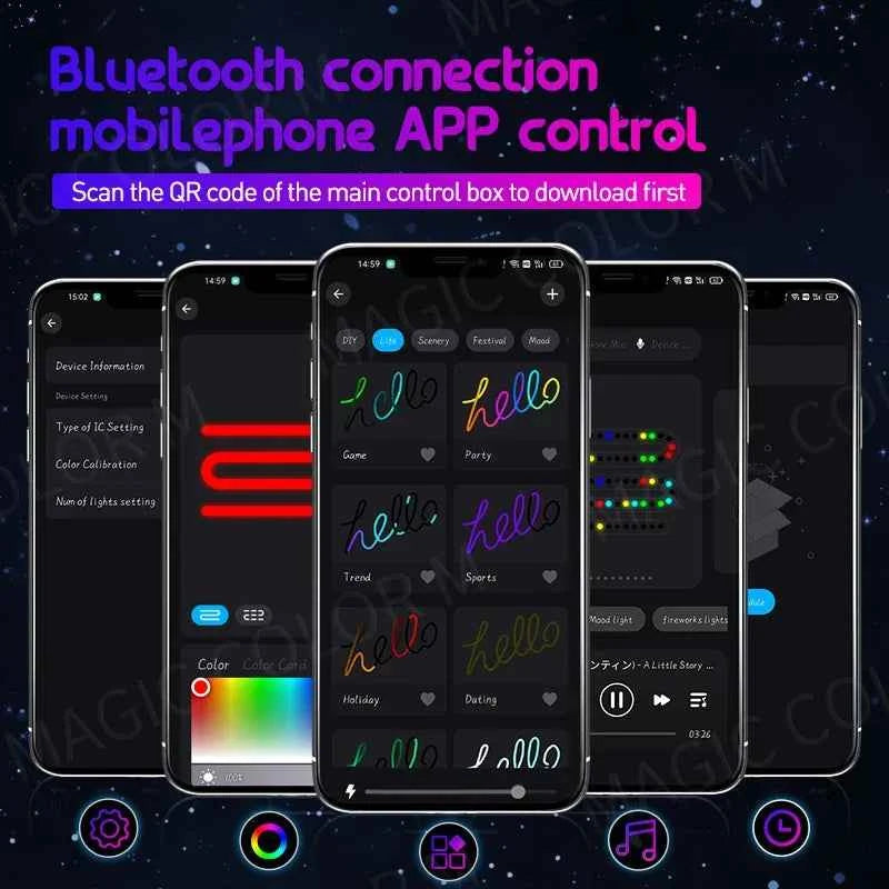 Vgettiing Car Ambient Lights Universal USB LED Symphony RGB Atmosphere Lamp Acrylic APP Control Remote for Tesla Model 3 Y S X