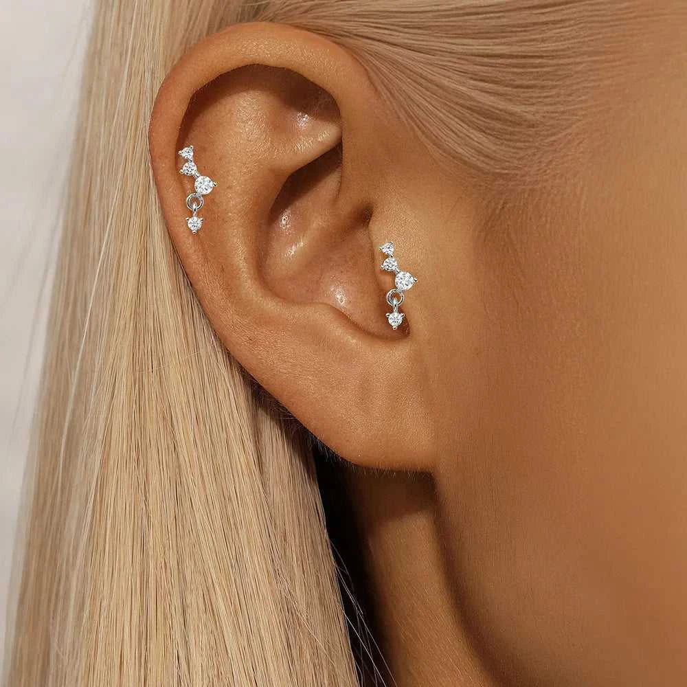 AIDE 925 Sterling Silver 1Pc Mini Shiny Heart/WaterDrop For Women Cartilage Piercing Earring INS Classic Pendant Tassel Gifts The jack market .AU The jack market .AU Jewellery & Chains $ 54 200000226:200006154#26;200001034:361180#1 piece