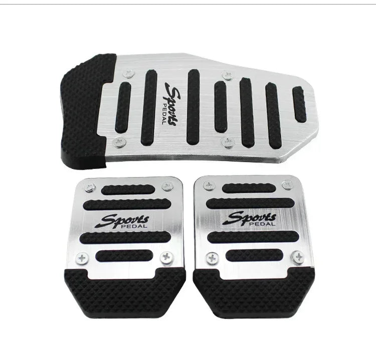 Car Pedal Cover Kit Pedali Red/Blue/Silver Auto Parts New 3Pcs/set Universal Anti Slip Aluminum Manual Transmission