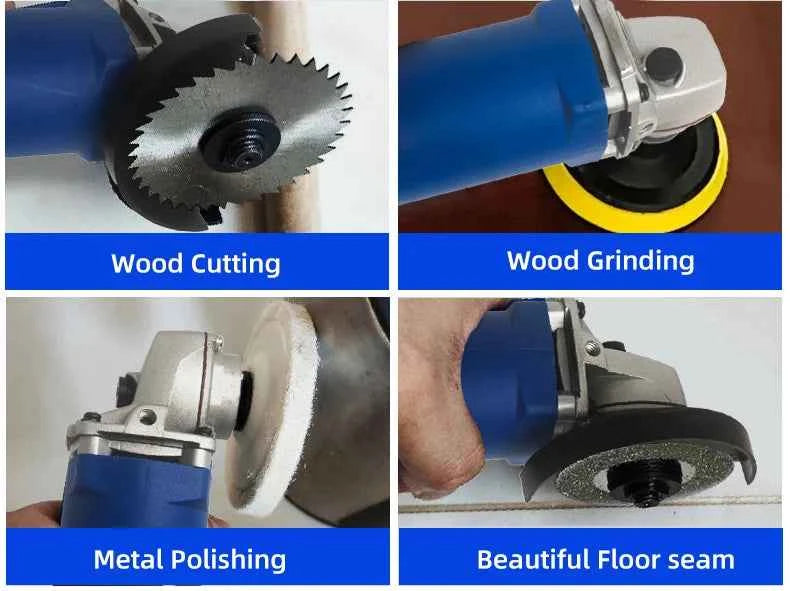 Brand Name Mini Electric Angle Grinder - Versatile 110V/220V, 6 Speed Settings for Precision Cutting, Polishing & Grinding