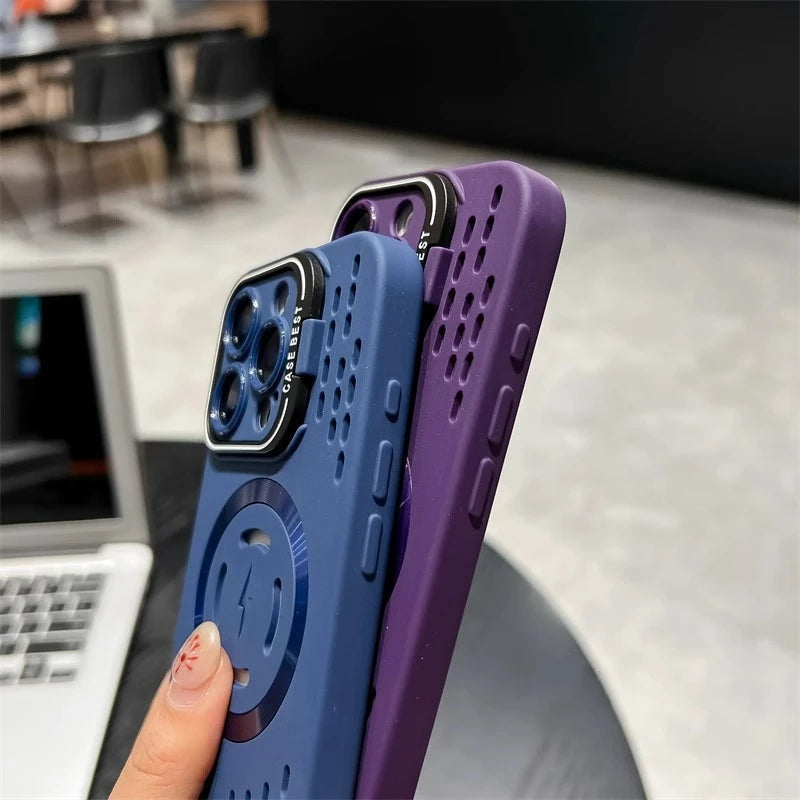 MagSafe Heat-Dissipating Case for iPhone 11-16 Pro Max Plus - Magnetic Bracket Bumper Back Cover