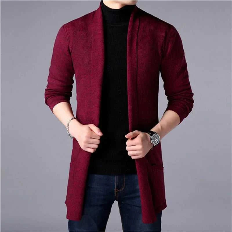Men Cardigan Sweater Jacket 2024 Autumn New Men Slim Fit Long Knitted Cardigan Jacket Solid Color Casual Sweater Cardigan Jacket The jack market .AU The jack market .AU Men Fashion $ 49 14:200006151;5:4183#Asian M 47-55kg