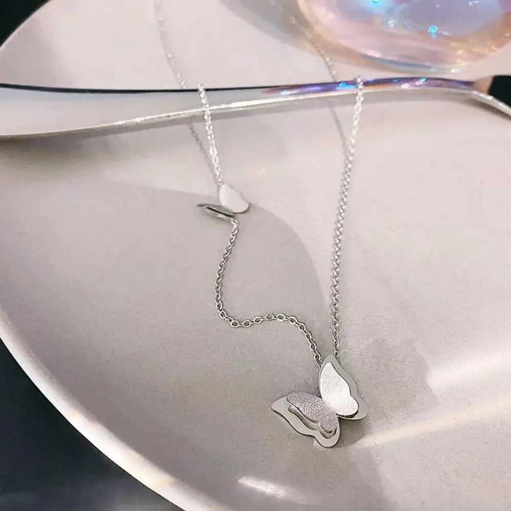 Stainless Steel Elegant Butterfly Pendant Necklace For Women Girls Lovely Clavicle Chain Wedding Birthday Party Jewelry Gifts The jack market .AU The jack market .AU Jewellery & Chains $ 50 200000639:2851#40-45 cm;200001034:201447815