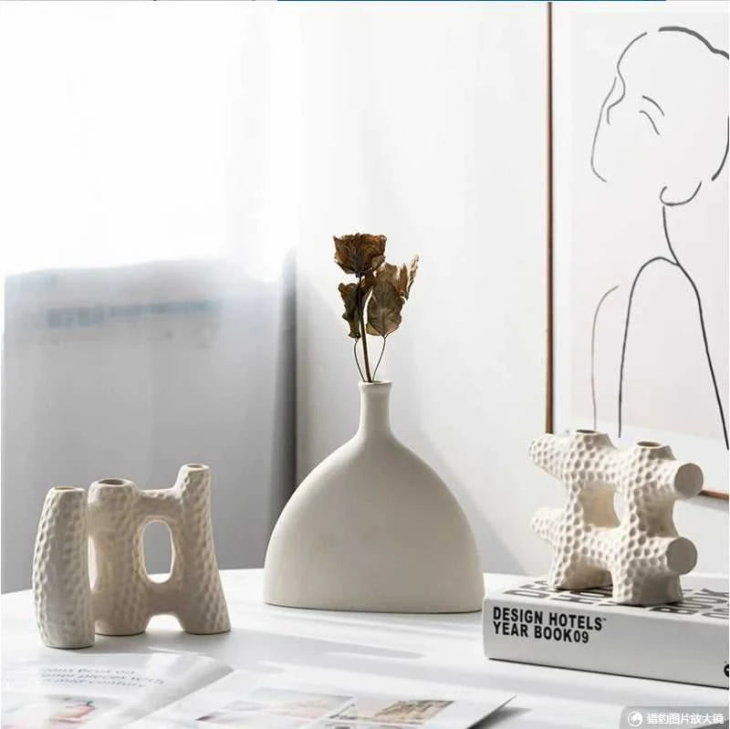 Nordic Decoration Home Flower Vase Black and White Art Ceramic Vase Minimalism Dried Flower Arrangement Accessories B&B Ornament The jack market .AU The jack market .AU Home $ 51 14:200006155#1pcs