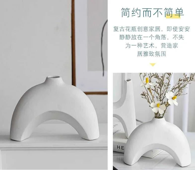 Nordic Decoration Home Flower Vase Black and White Art Ceramic Vase Minimalism Dried Flower Arrangement Accessories B&B Ornament The jack market .AU The jack market .AU Home $ 51 14:200006155#1pcs
