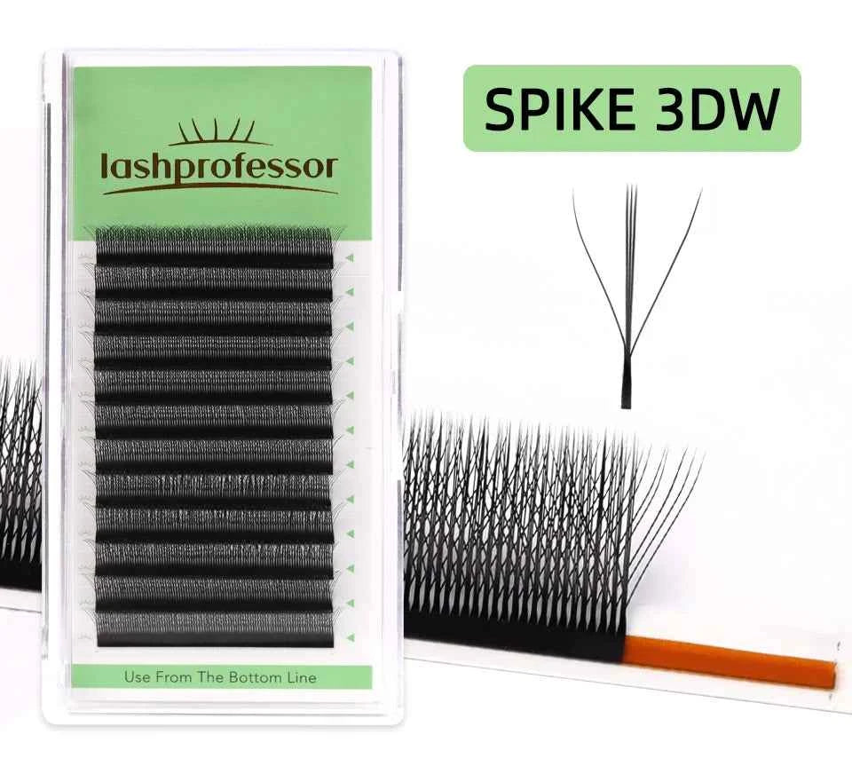 Lashprofessor 3D Spike Lashes - YY Shaped Faux Mink Premade Volume Fans for Luscious, Fairy-Like Eyes
