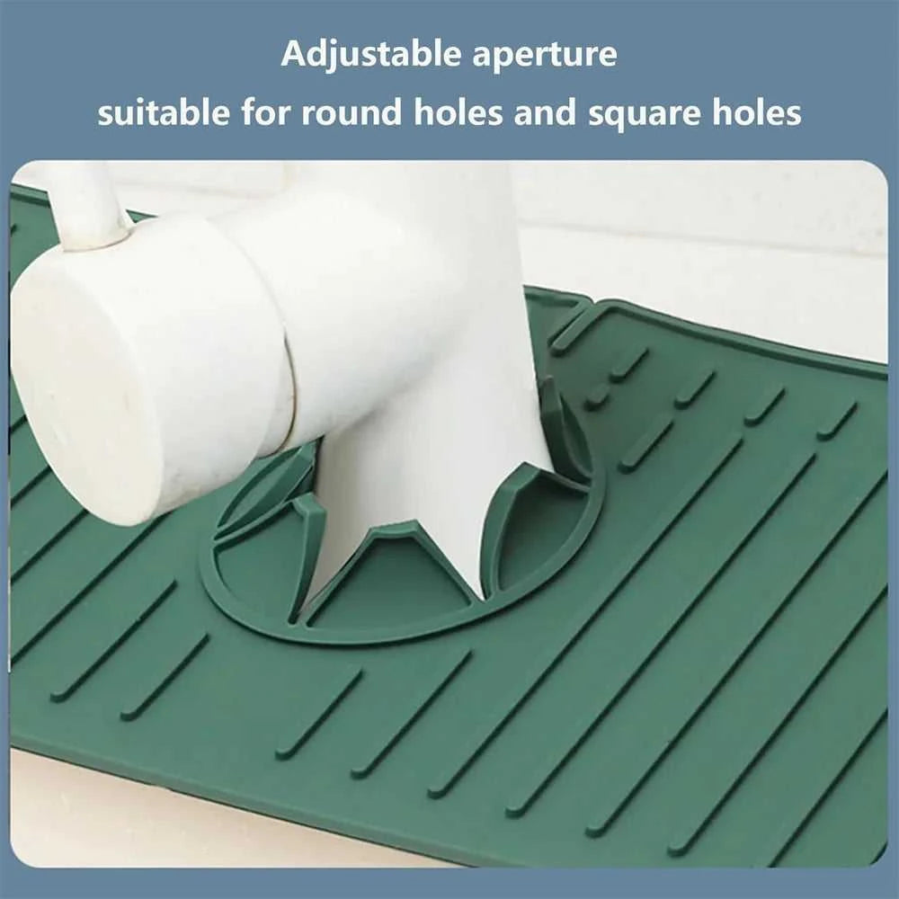 Silicone Drain Mat, Kitchen Faucet Sink Splash Guard, Sink Draining Pad Behind Faucet,For Kitchen & Bathroom Countertop Protect The jack market .AU The jack market .AU $ 50 14:29#35CM White